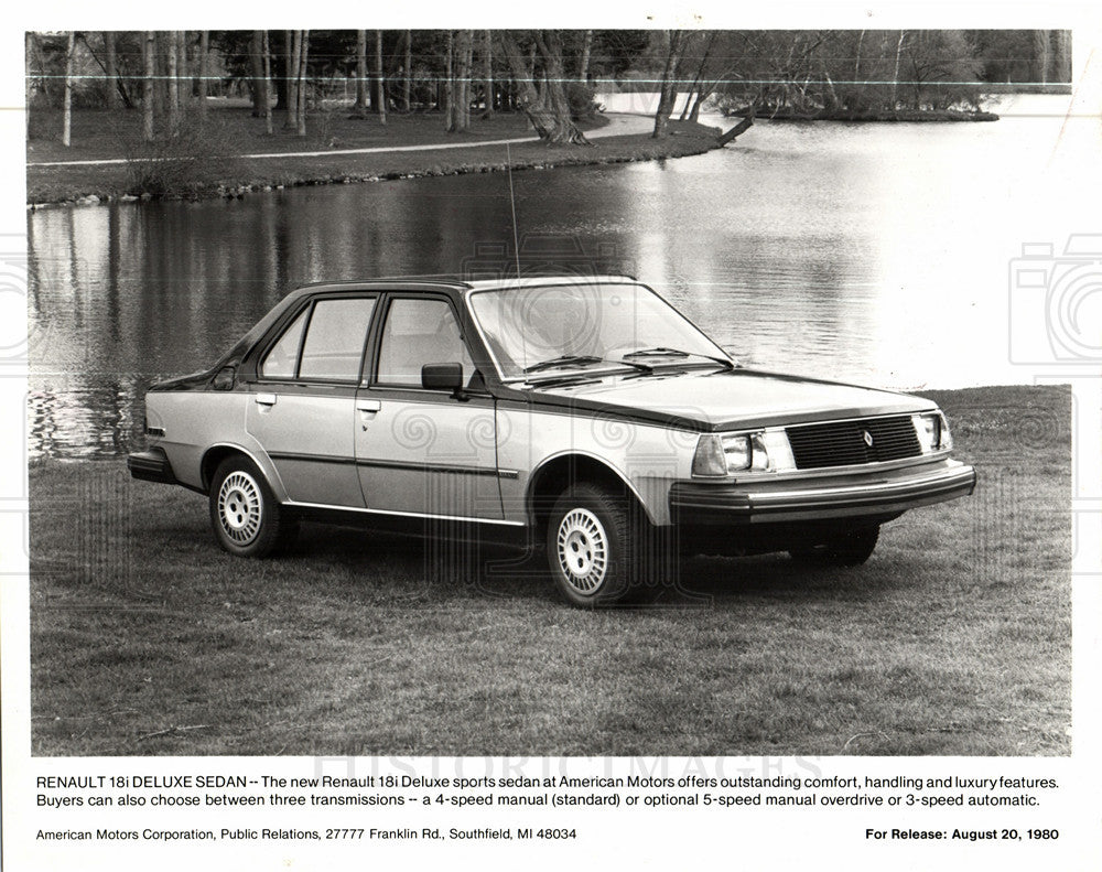 1980 Press Photo Renault 18i Delux Sedan American Motor - Historic Images