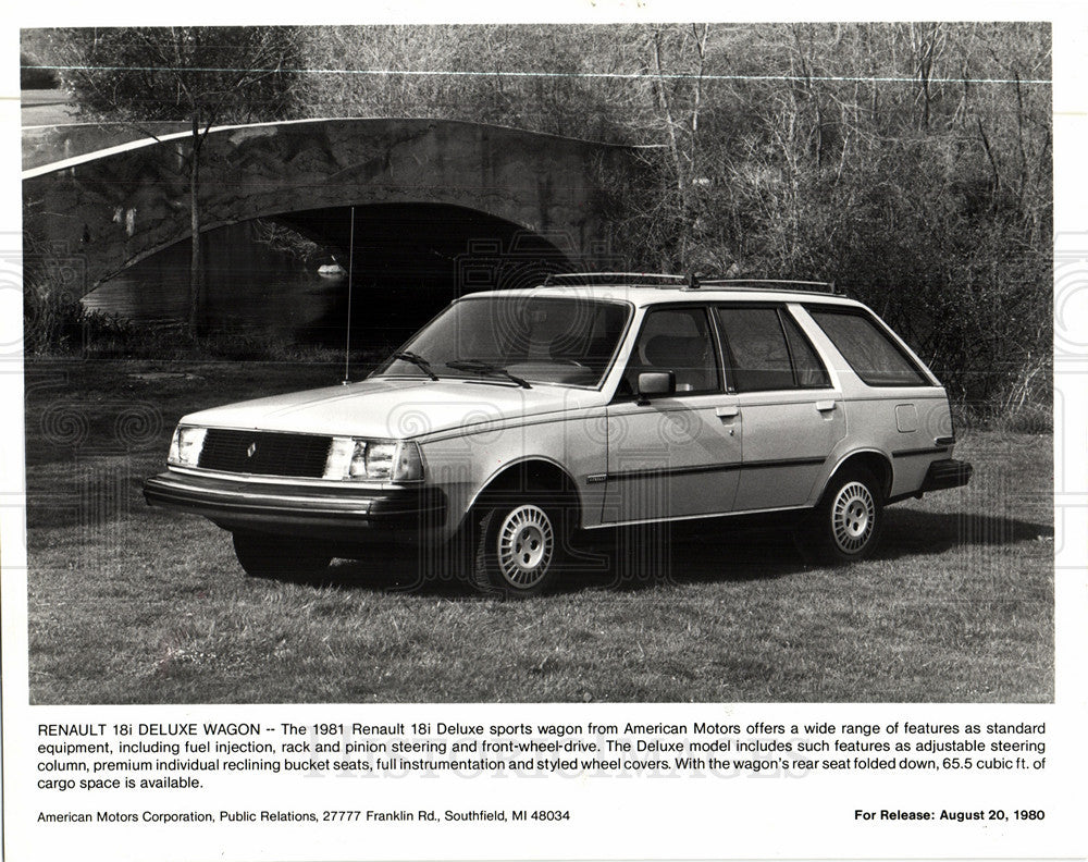 1980 Press Photo Renault 18i Deluxe sports wagon 1981 - Historic Images