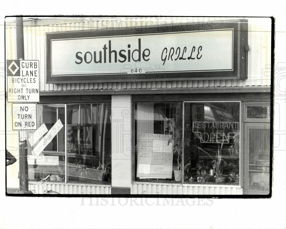 1985 Press Photo Southside Grille restaurant Detroit - Historic Images