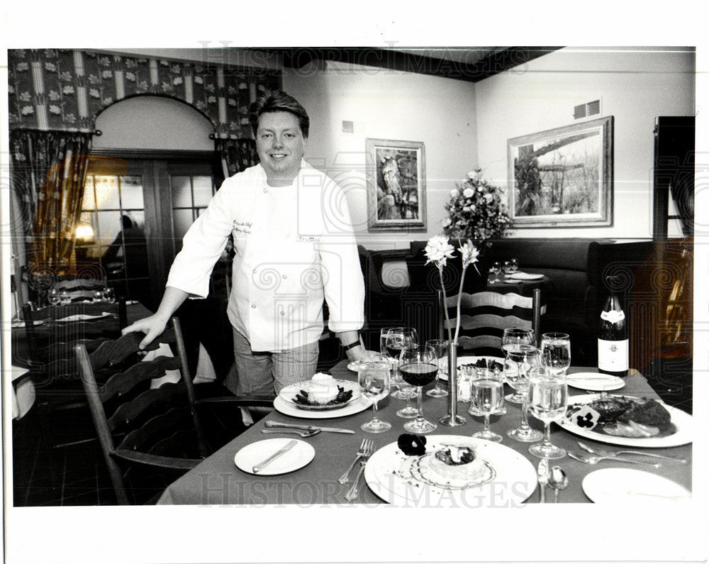 1990 Press Photo Truffles Chef Jeffrey Baldwin - Historic Images