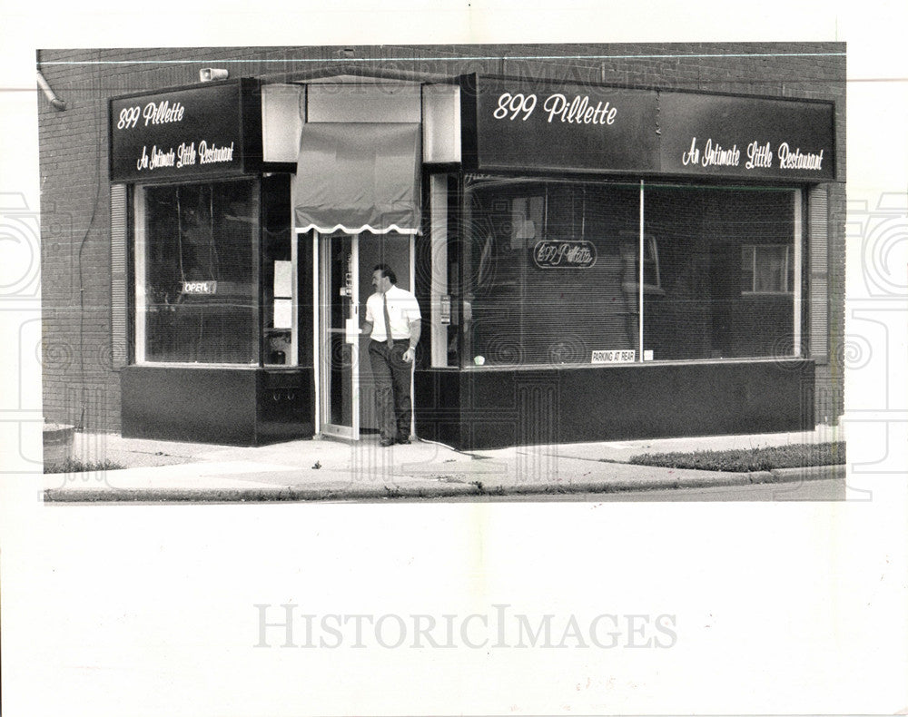 1989 Press Photo 899 Pillette Restaurant Windsor Canada - Historic Images