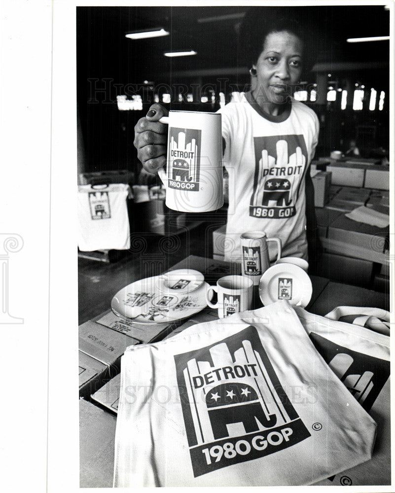 1980 Press Photo Harriet Littlejohn Detroit Republican - Historic Images