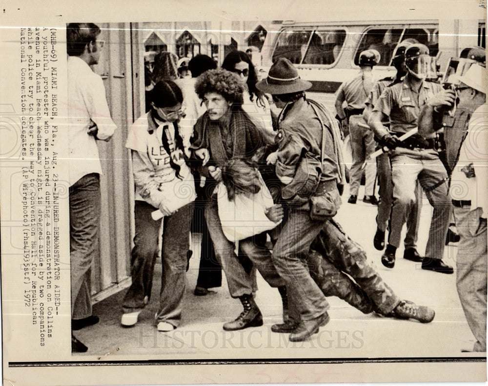 1972 Press Photo protests Republican Convention Miami - Historic Images