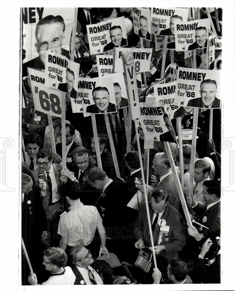 1968 Press Photo Romney Great For 68 Support - Historic Images