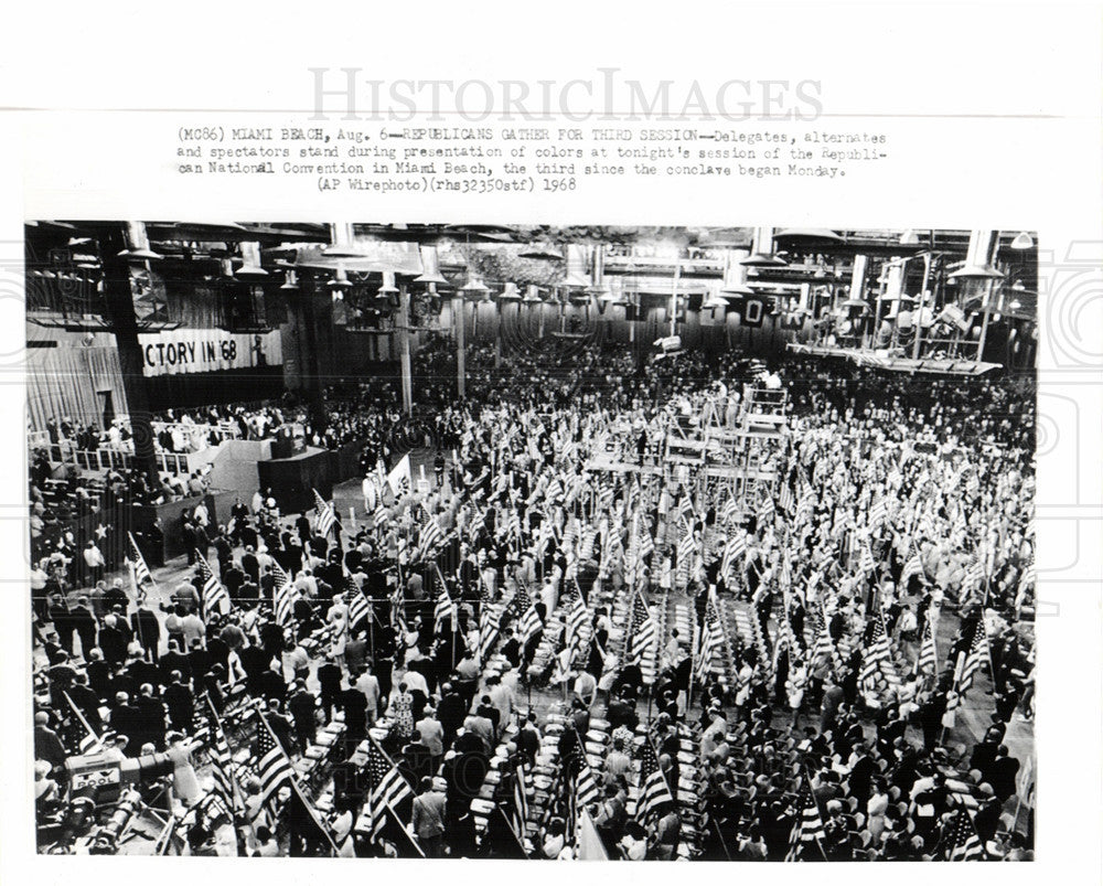 1968 Press Photo Republican National Convention Miami - Historic Images