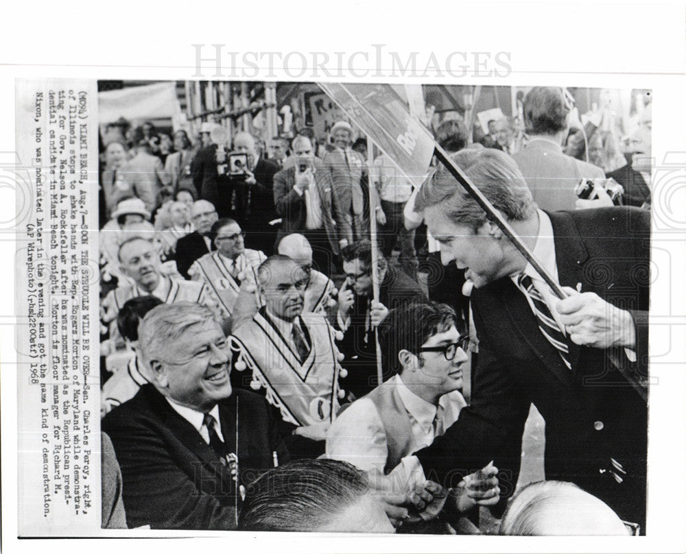 Press Photo Charles Percy Senator - Historic Images