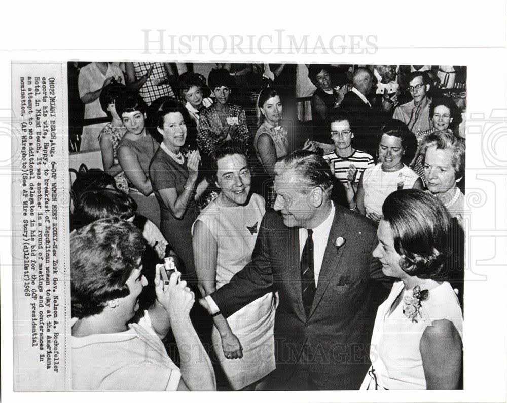 1968 Press Photo New York Governor Nelson A Rockefeller - Historic Images