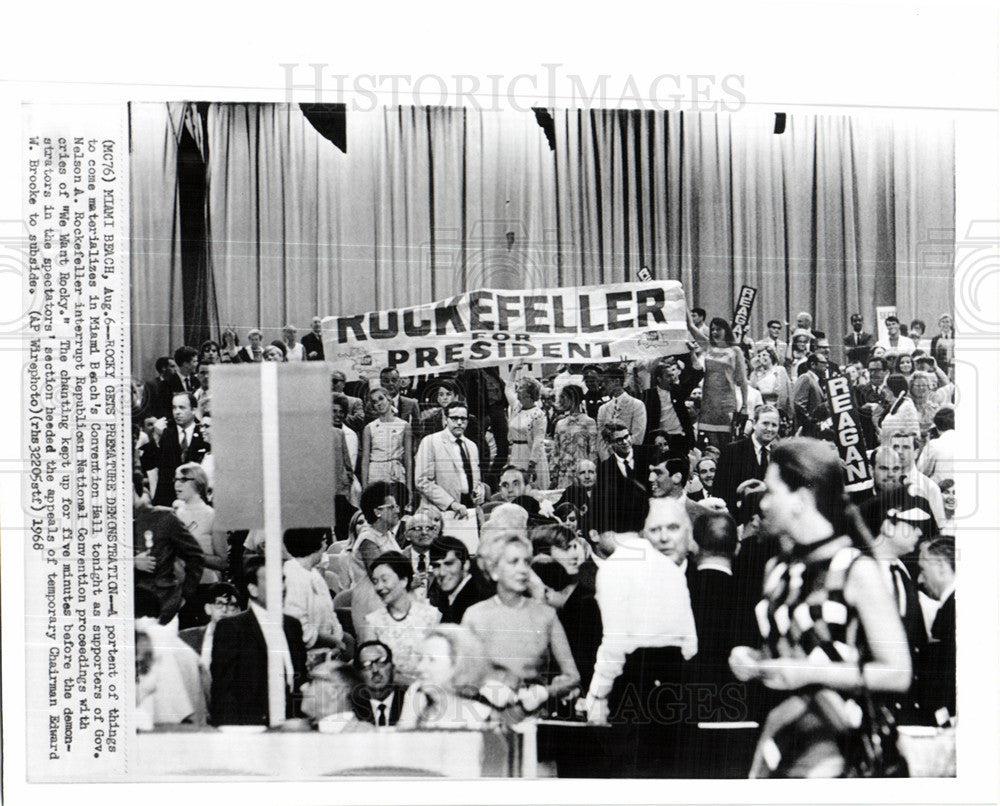 1968 Press Photo Miami Beach premature demonstration - Historic Images