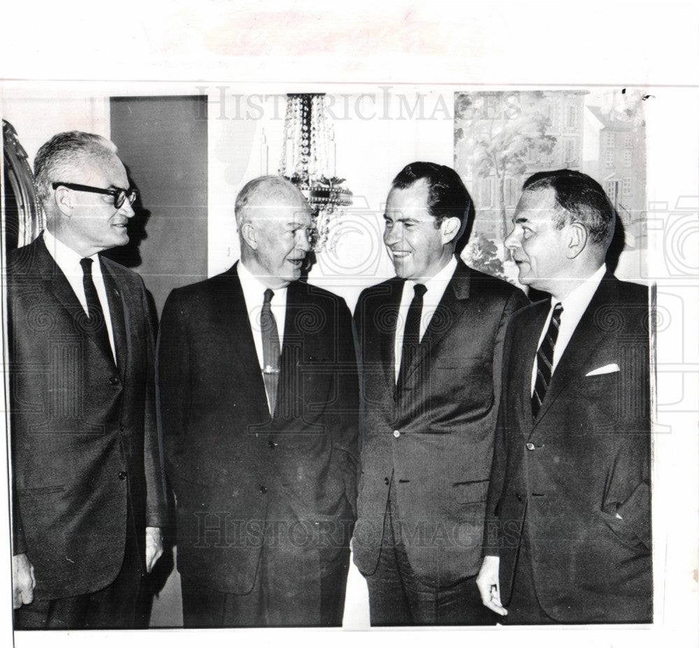 1965 Press Photo Republican Eisenhower Nixon Goldwater - Historic Images