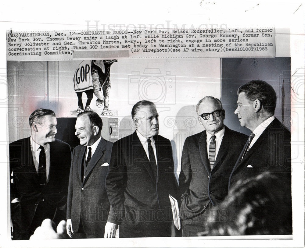 1966 Press Photo Republican party leaders consulting - Historic Images