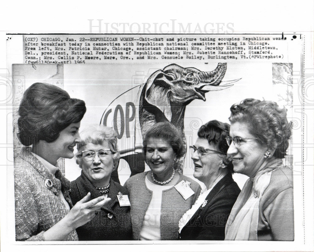1965 Press Photo Republican National Committee Women - Historic Images