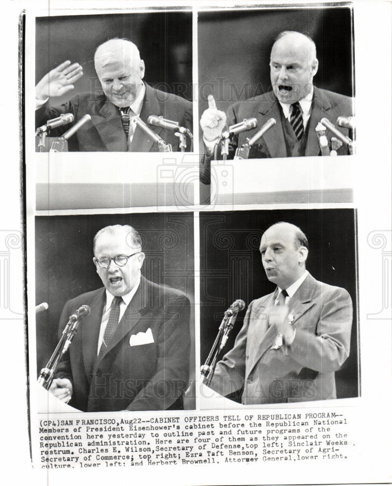 1956 Press Photo President Eisenhower Republicans - Historic Images