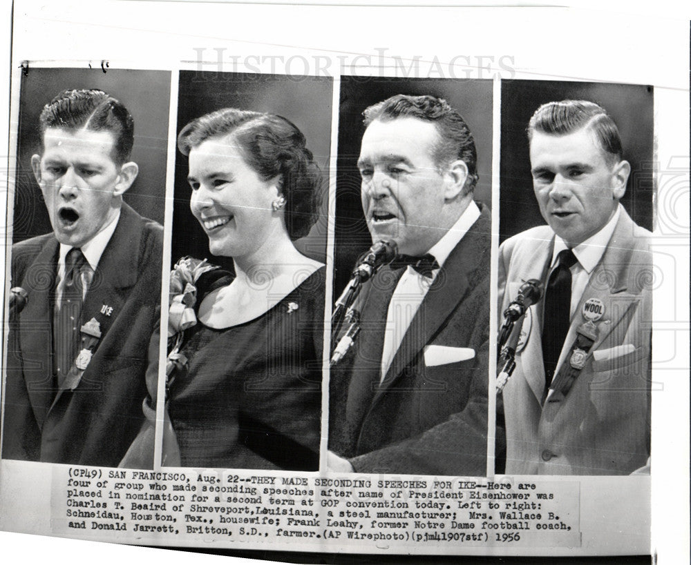 1956 Press Photo Eisenhower GOP Convention - Historic Images