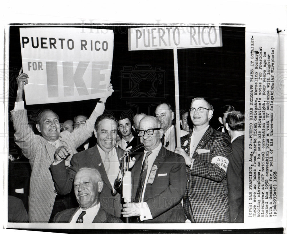 1956 Press Photo Puerto Rico politics Romany convention - Historic Images