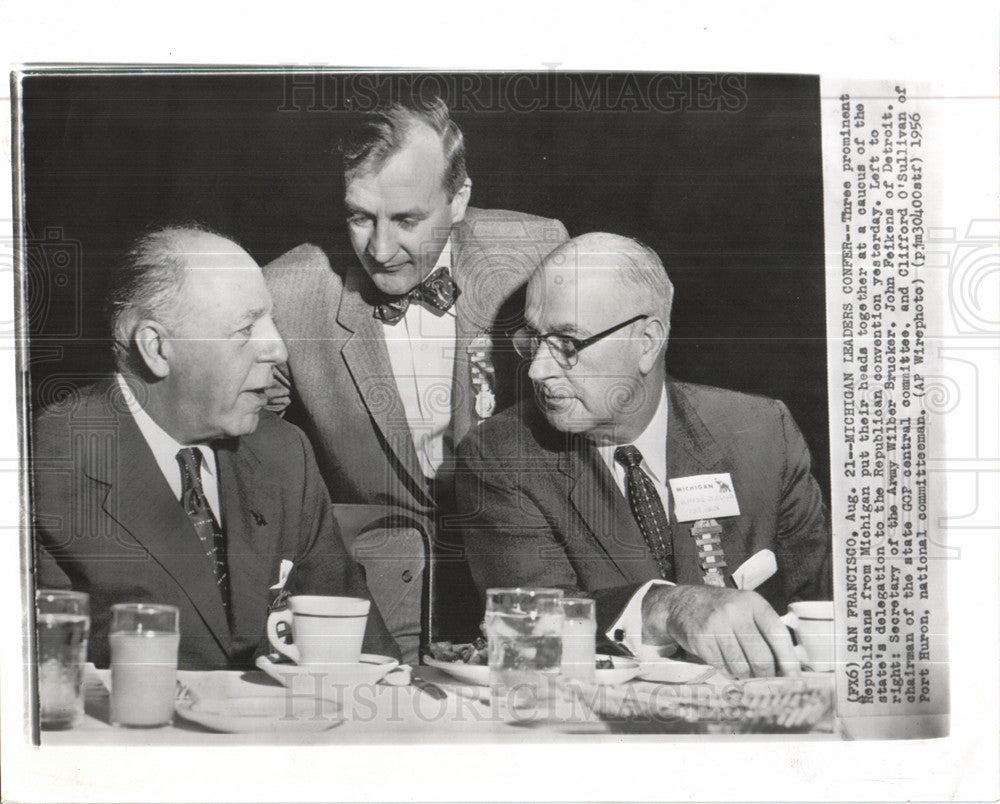 1956 Press Photo Michigan, GOP Convention,Clifford - Historic Images