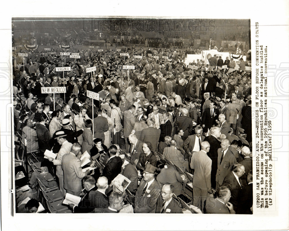 1956 Press Photo San Francisco Republican Convention - Historic Images