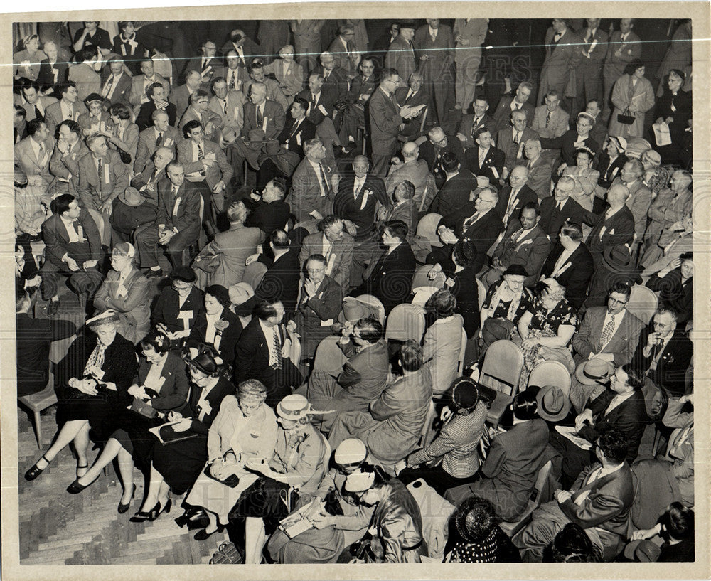 1952 Press Photo Convention Caucus Cadillac Michigan - Historic Images