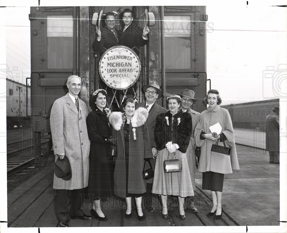 1953 Press Photo Michigan Republicans, train,Washington - Historic Images
