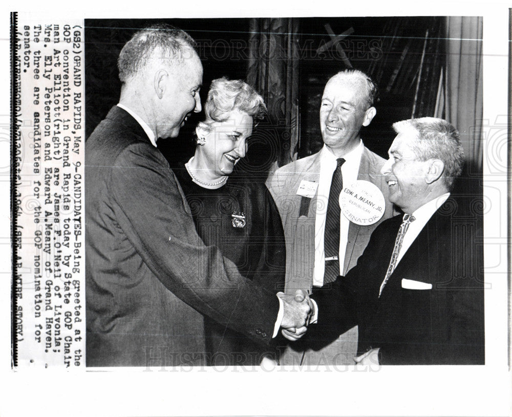 1964 Press Photo Candidates GOP Convention Art Elliott - Historic Images