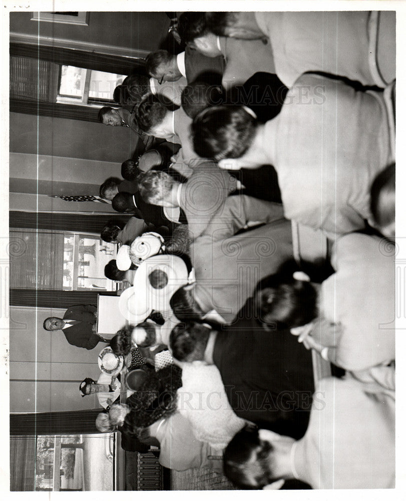 1952 Press Photo Michigan Democratic leaders meeting - Historic Images