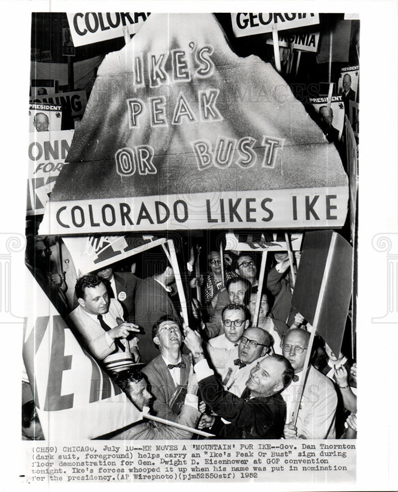 1952 Press Photo Dan Thornton GOP Convention - Historic Images