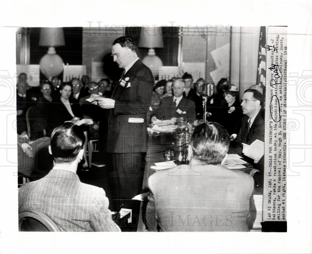 Press Photo chairman's custer Jacob France hugh - Historic Images