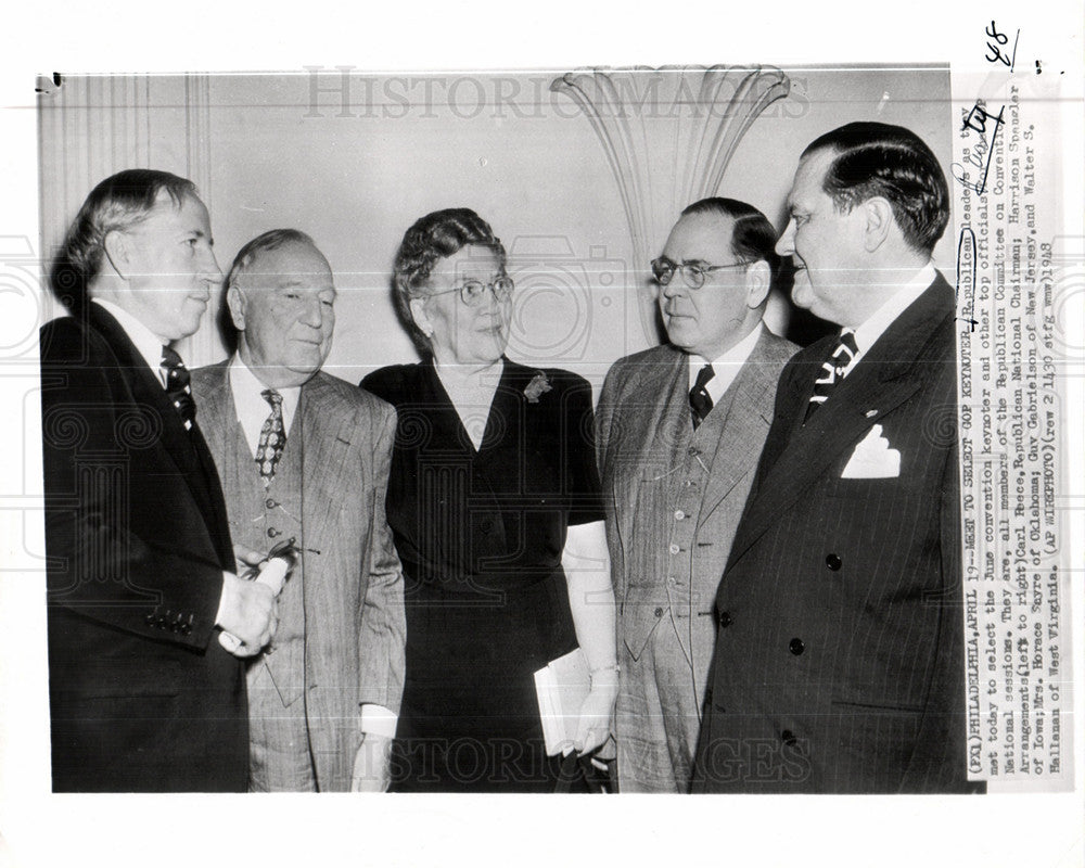 1948 Press Photo GOP meeting Republican National - Historic Images