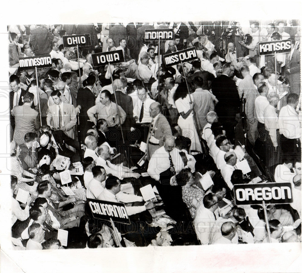 1948 Press Photo delegates Republican Convention voting - Historic Images