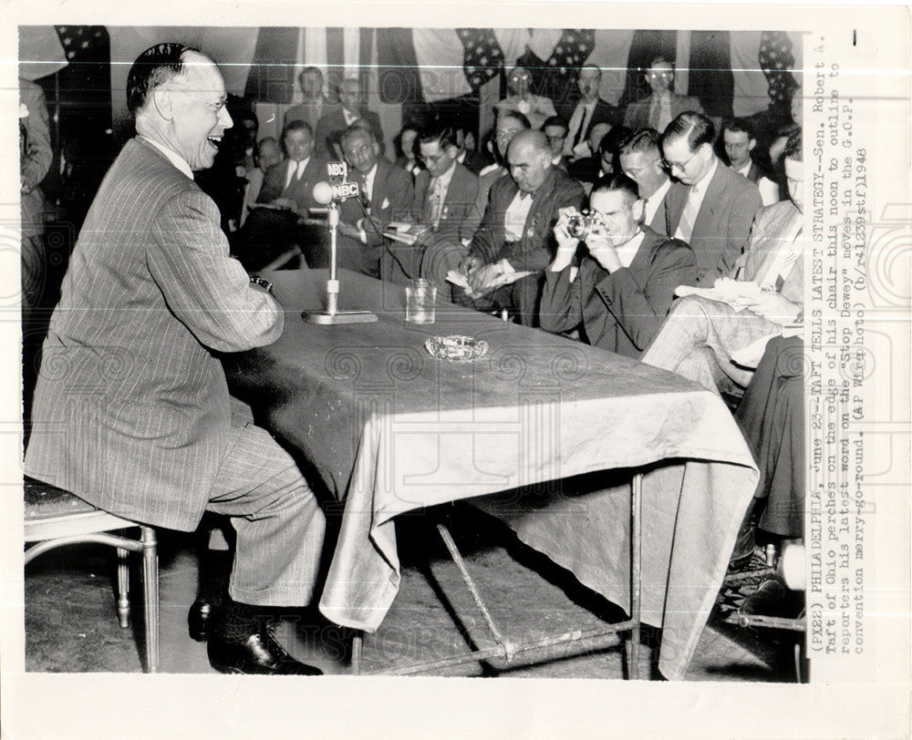 Press Photo Sen. Robert Taft Stop Dewey convention - Historic Images