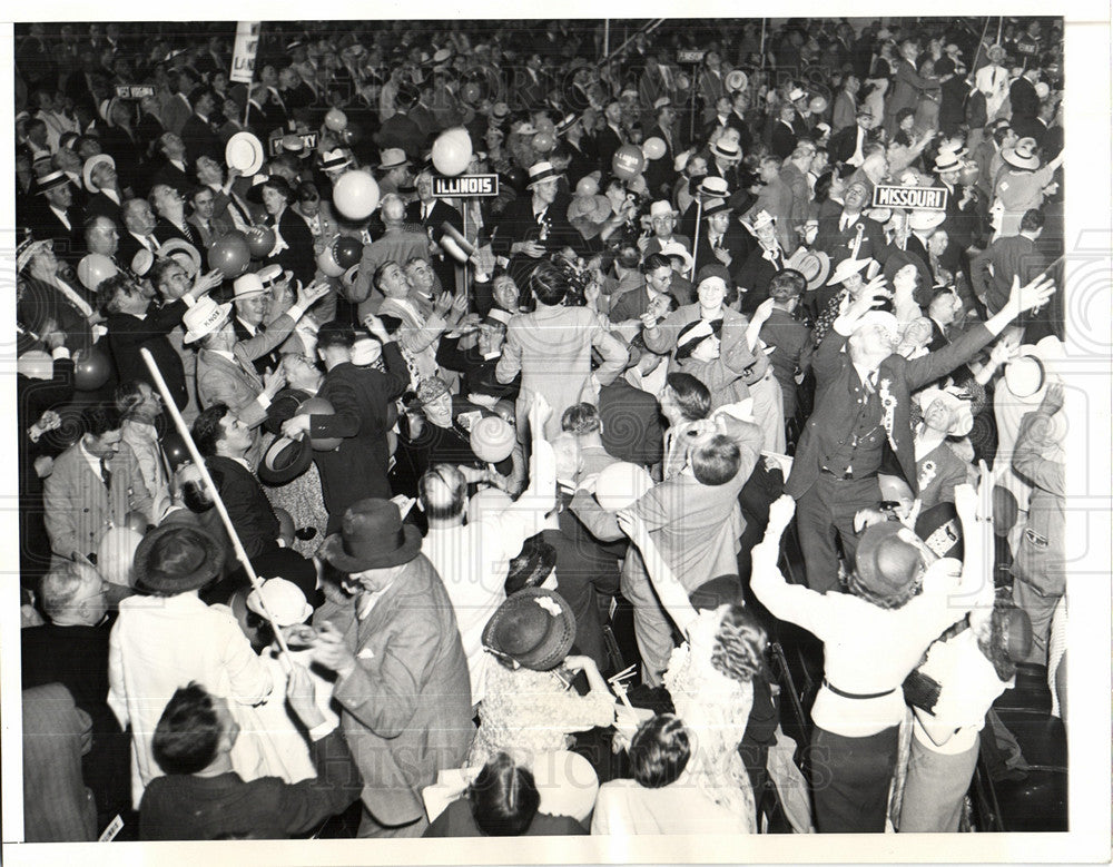 1936 Press Photo WILD REPUBLICAN CELEBRATION June 11 - Historic Images