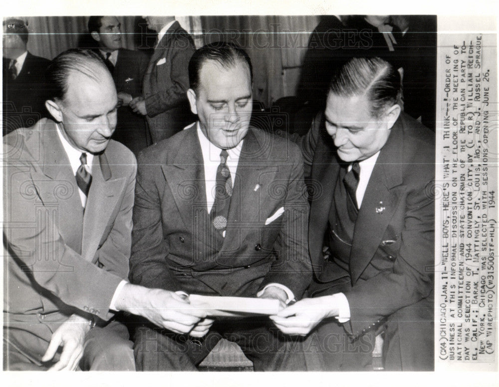 1944 Press Photo National Committeemen State Chairmen - Historic Images