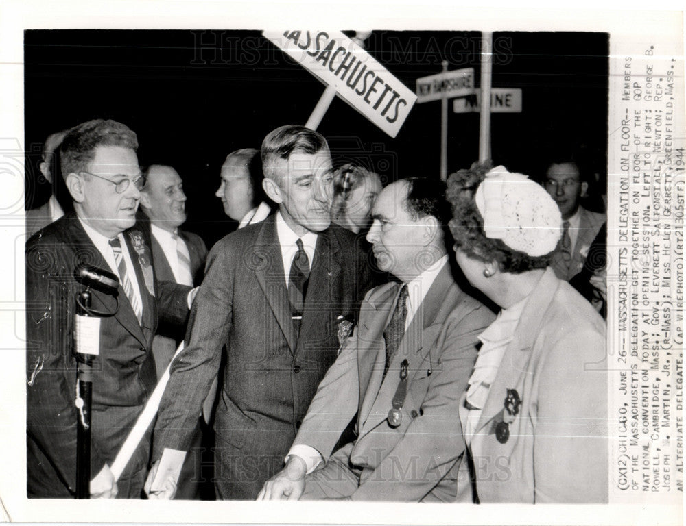 1944 Press Photo Massachusetts delegation GOP Members - Historic Images