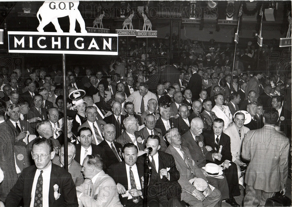 1940 Press Photo Michigan Republican Convention 1940 - Historic Images