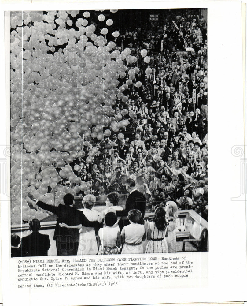 1968 Press Photo Republican National Convention Miami - Historic Images