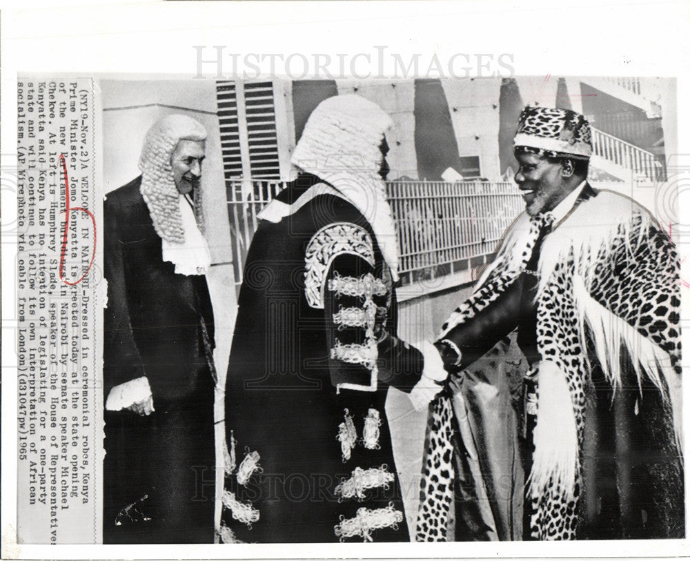 1965 Press Photo Jomo Kenyatta Prime Minister - Historic Images