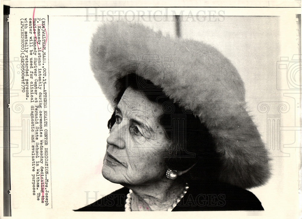 1970 Press Photo Mrs. Joseph P. Kennedy - Historic Images