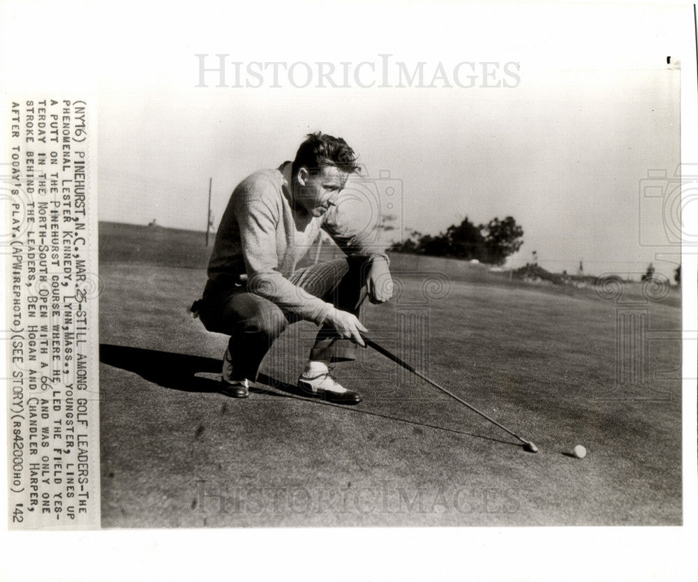 1942 Press Photo Lester Kennedy Golf Leaders Pinehurst - Historic Images