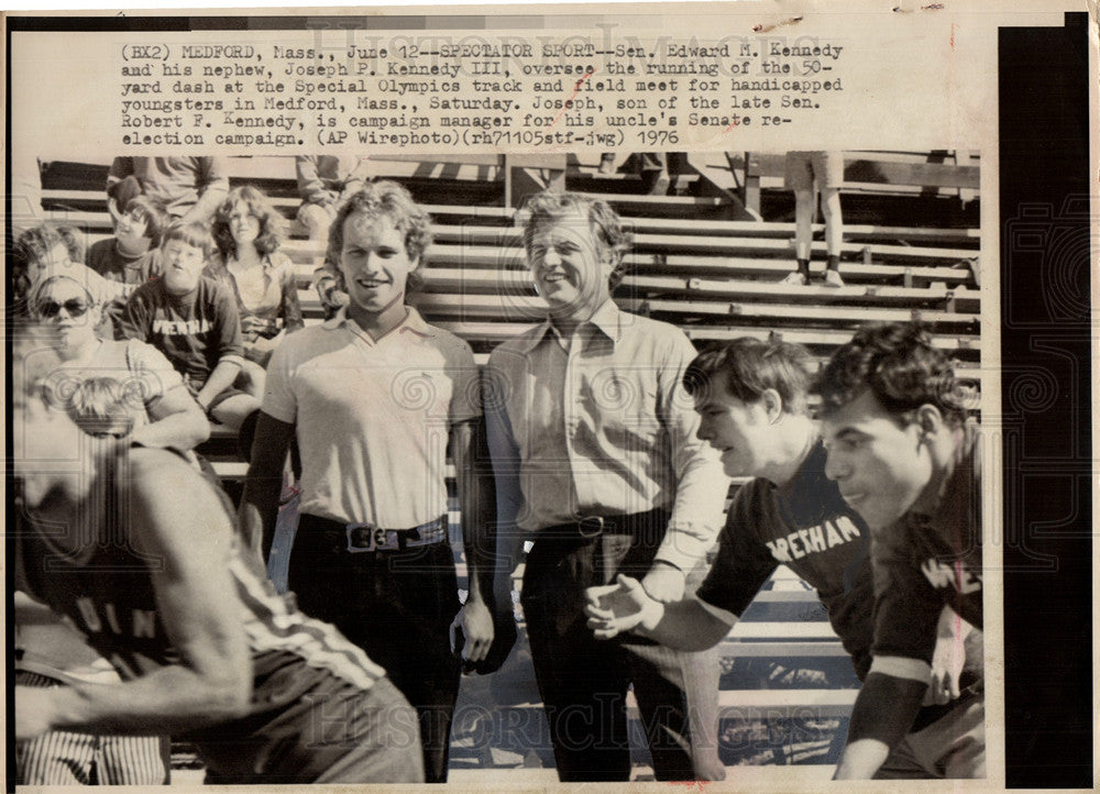 1976 Press Photo Edward Joseph Kennedy Special Olympics - Historic Images