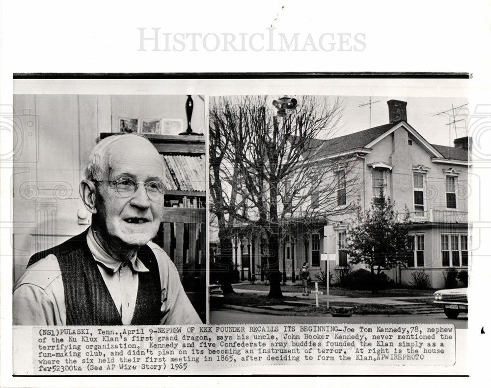 1965 Press Photo Joe Tom Kennedy - Historic Images