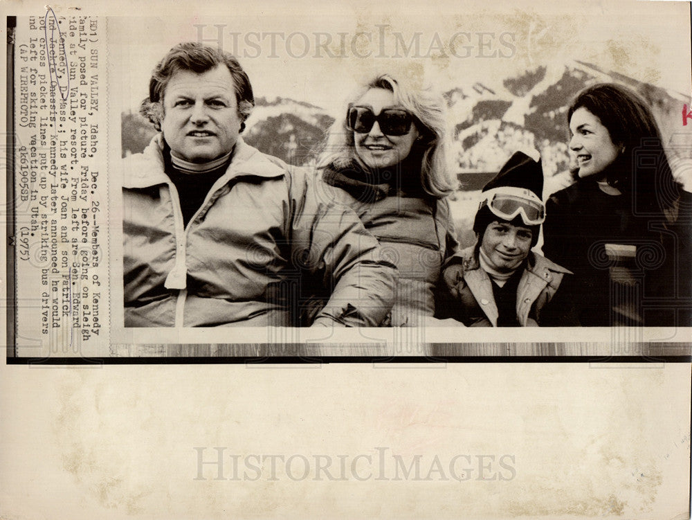 1979 Press Photo Ted Kennedy Jackie Kennedy - Historic Images