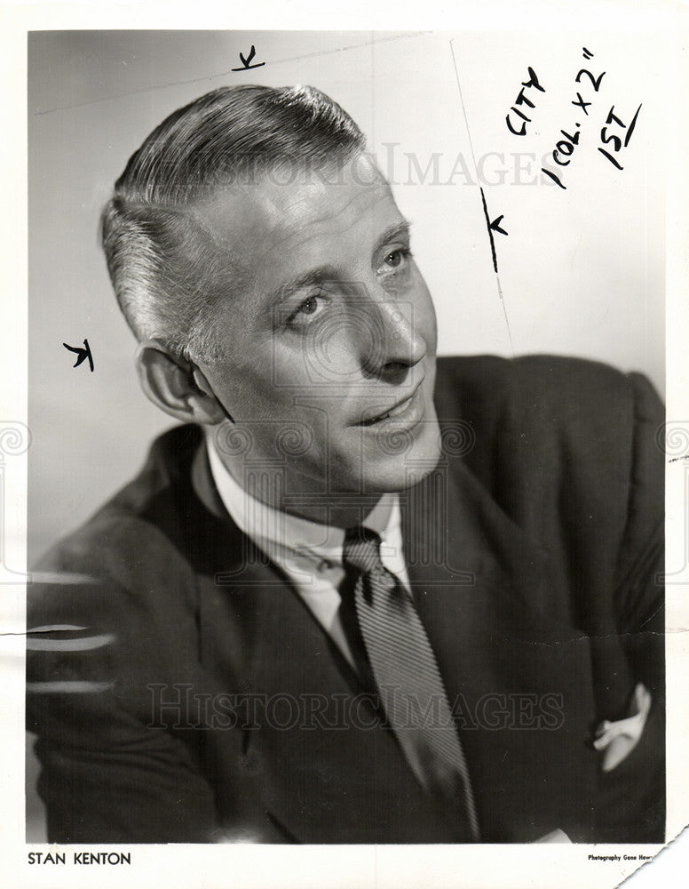 1955 Press Photo Stan Kenton Pianist Composer Arranger - Historic Images