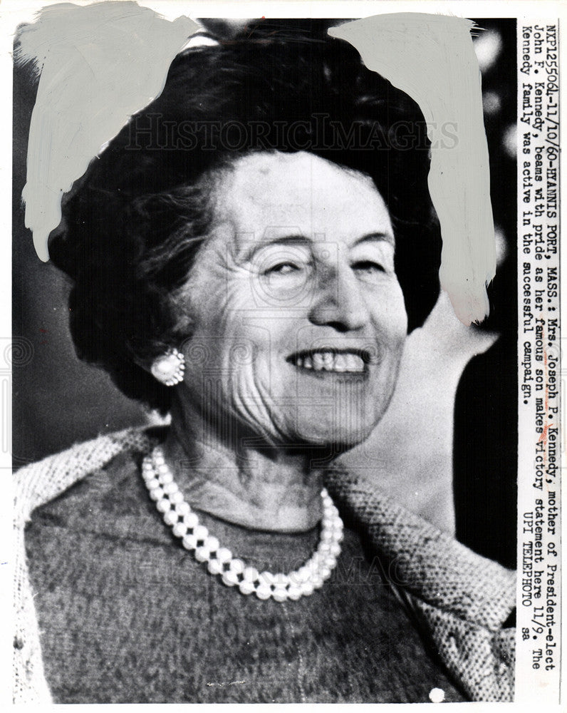 1960 Press Photo Rose Kennedy Mother Democratic Boston - Historic Images