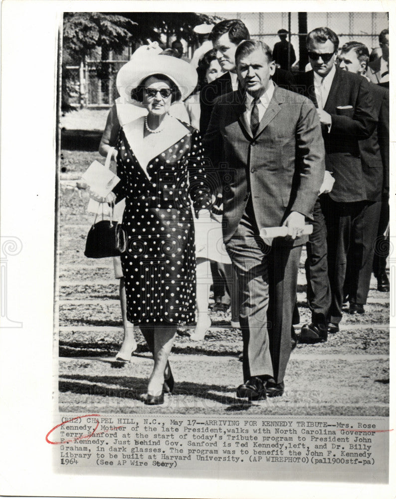 1964 Press Photo JFK Tribute Mrs. Rose Kennedy - Historic Images