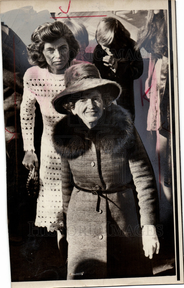 1973 Press Photo Rose Kennedy Eunice Shriver wedding - Historic Images