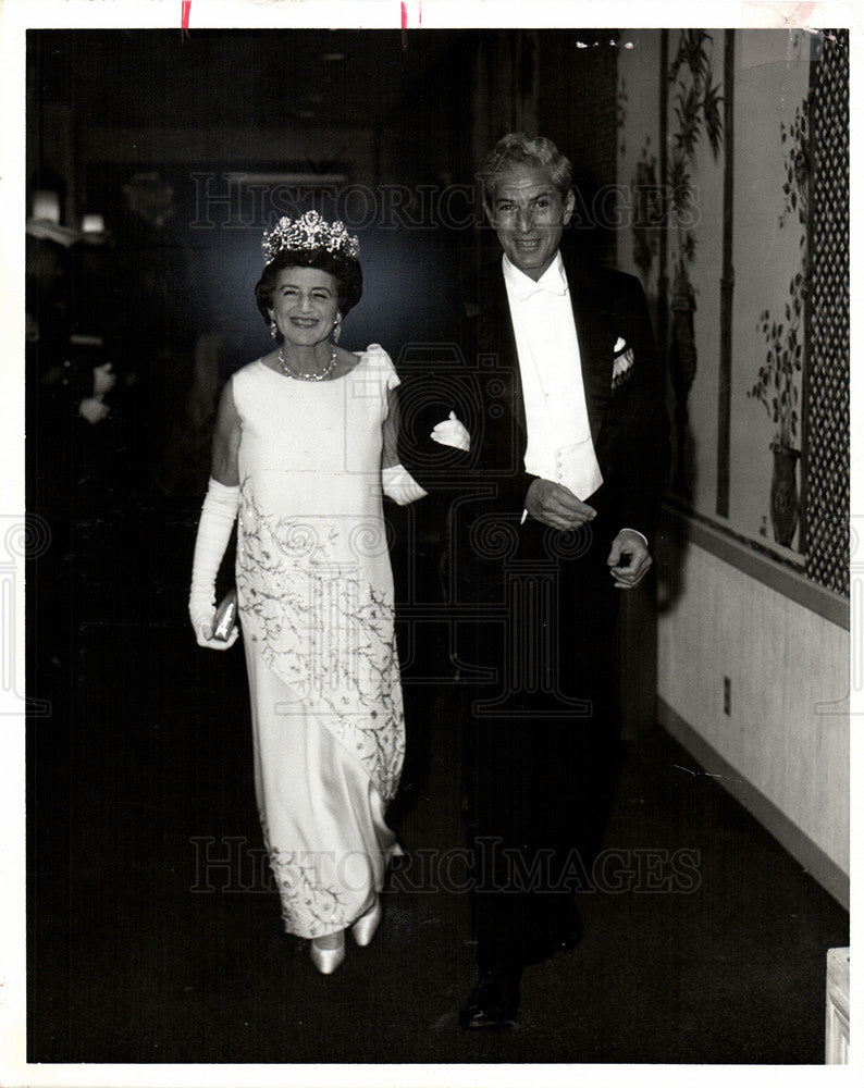 1967 Press Photo Mrs. Joseph Kennedy ballroom white - Historic Images