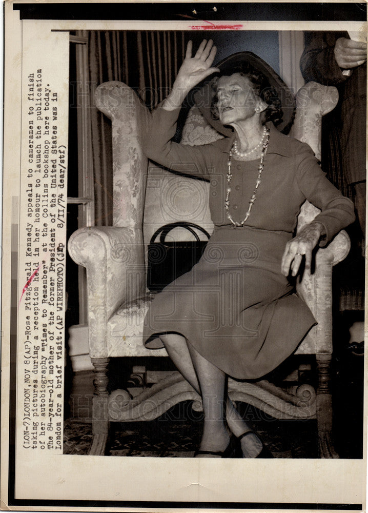 1974 Press Photo rose kennedy times to remember - Historic Images