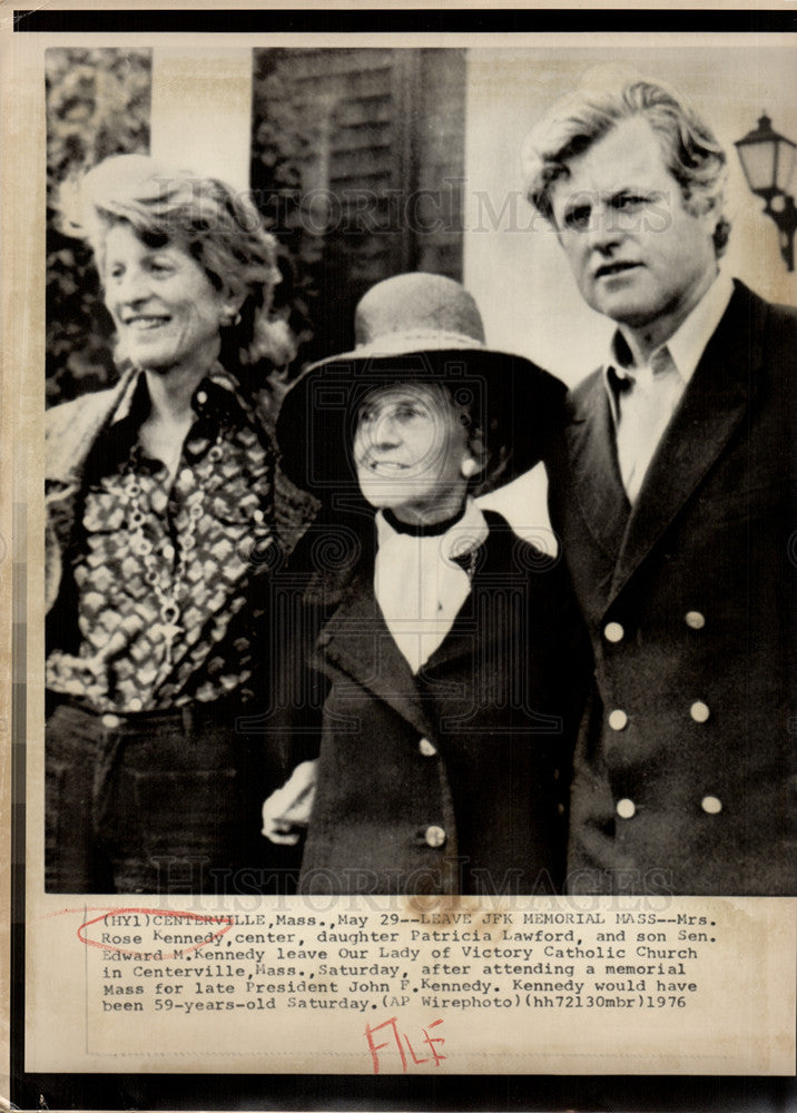 1976 Press Photo Rose Kennedy Mother Democratic Boston - Historic Images