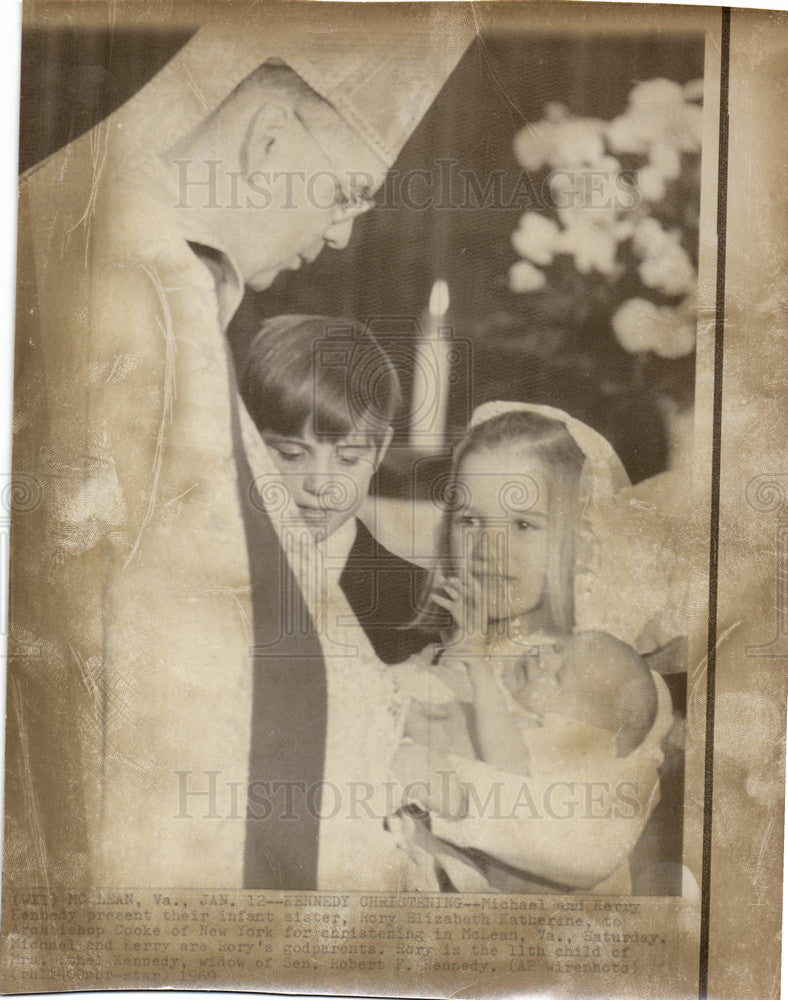 1969 Press Photo Kennedy christening godparents Rory - Historic Images