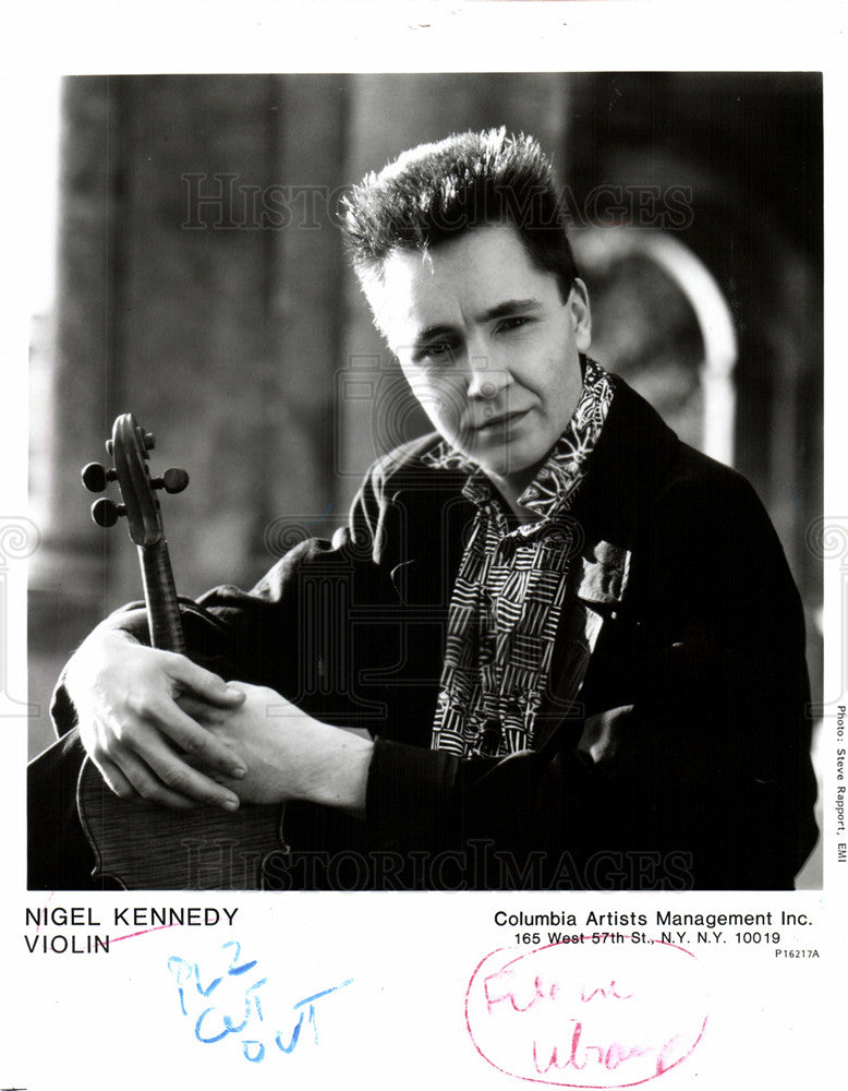 1992 Press Photo Nigel Kennedy Violinist - Historic Images