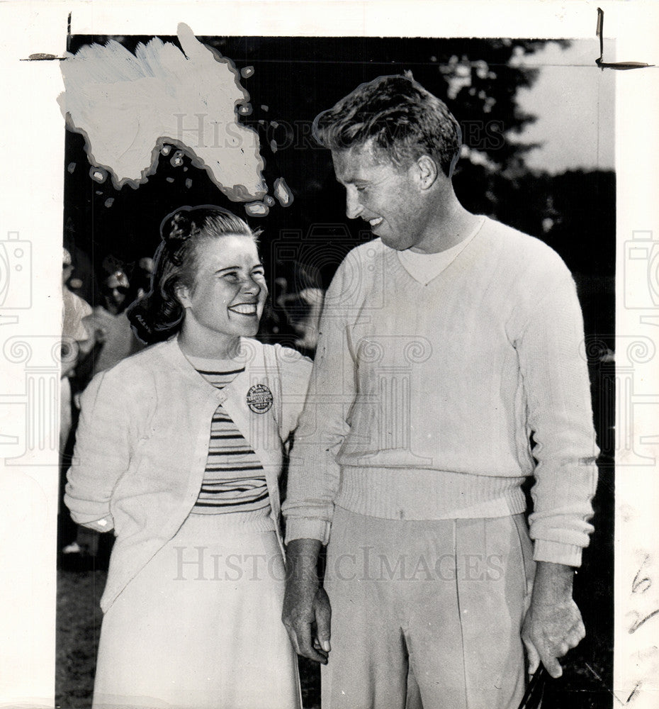 1949 Press Photo Les Kennedy wife National open - Historic Images